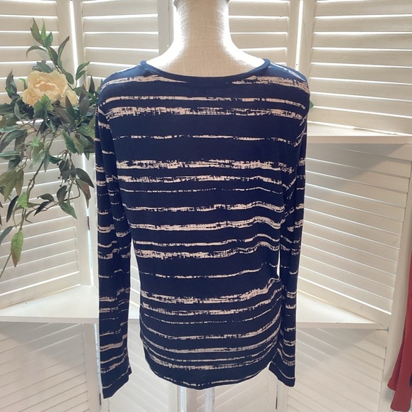 VINCE SHADOW STRIPE PRINT BLACK SIZE LARGE 1017 - Picture 4 of 6